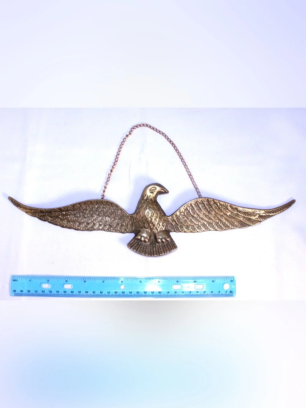 Vintage American Americana Brass Eagle decor Wall Hanger